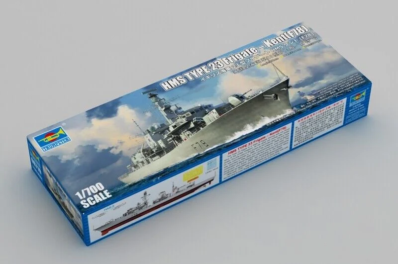 HMS Kent F78 Type 23 Frigate, 1:700 Scale Model Kit - Trumpeter