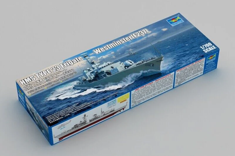 HMS Westminster F237 Type 23 Frigate, 1:700 Scale Model Kit - Trumpeter