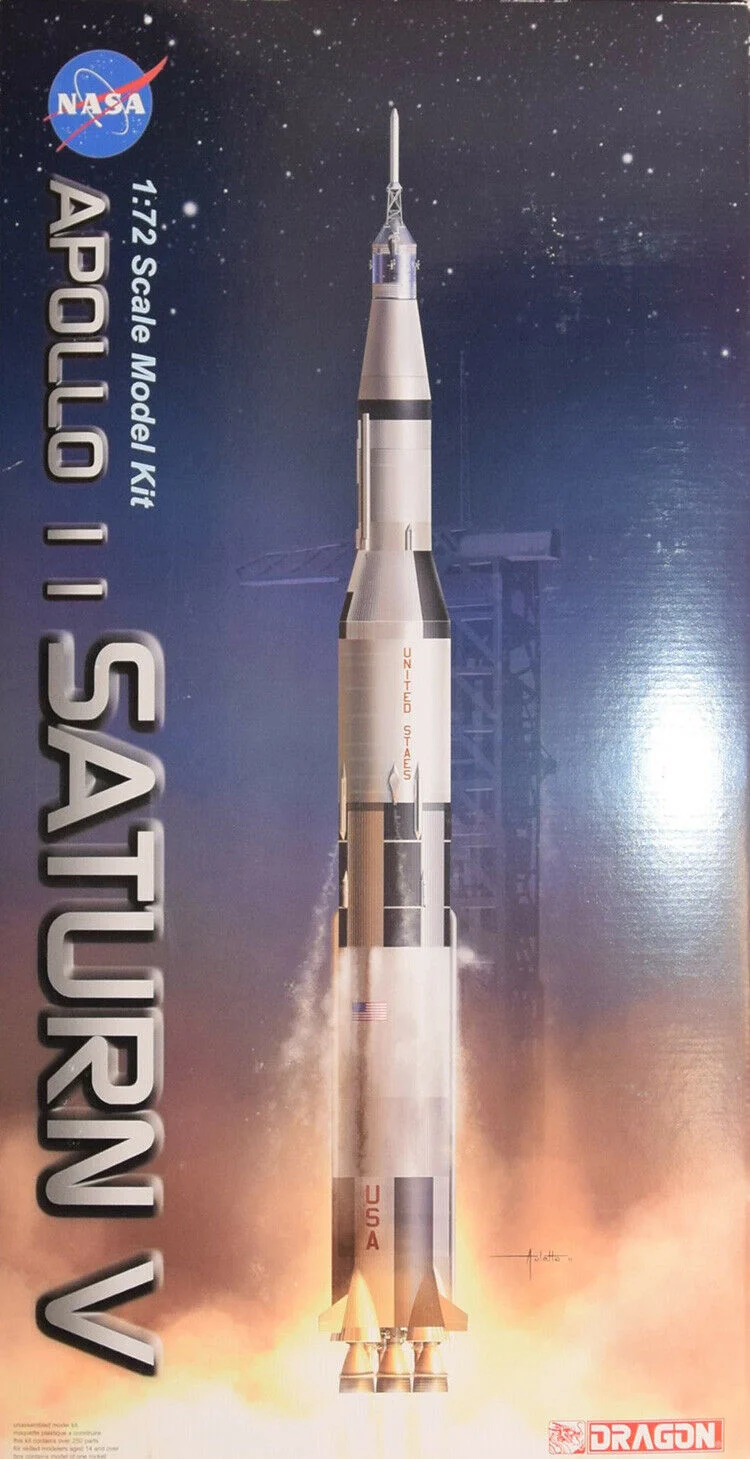 Apollo 11 Saturn V Rocket 1:72 Scale Model Kit - Dragon Models