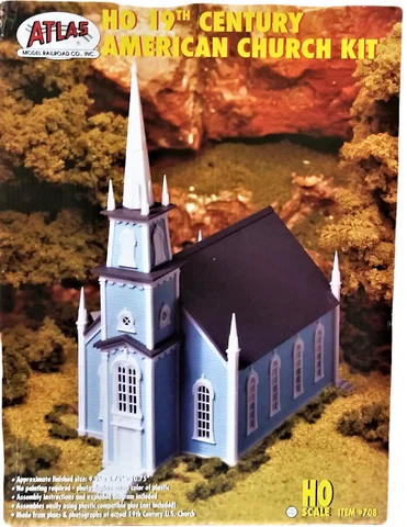 Atlas Model Railroad 708 HO 19th Century American Church Kit