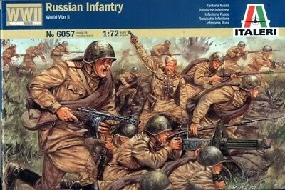 Russian Infantry WWII, 1/72 Scale Plastic Figures - Italeri