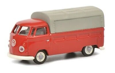 Volkswagen Type 2 T1 Pick Up (Red), 1:87 (HO) Scale Diecast Model - Schuco