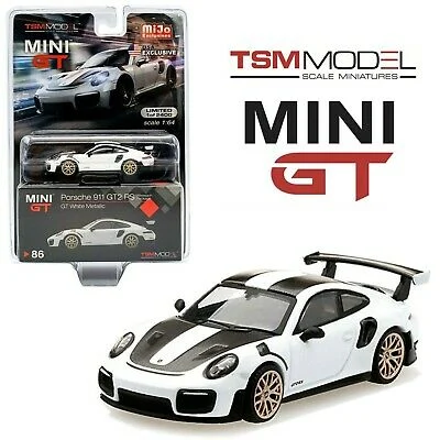 Porsche 911 GT2 RS Weissach Package (White Metallic) 1:64 Scale Diecast Car - Mini GT