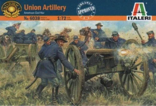 American Civil War Union Artillery, 1/72 Scale Plastic Figures Kit - Italeri