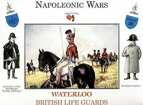 Napoleonic Wars: Waterloo British Life Guards 1/32 (54 mm) Scale Model Plastic Figures - A Call To Arms