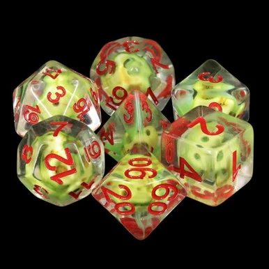 Foam Brain Games 2075 Sulfer Skull RPG Dice Set - FoamBrain