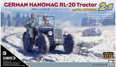 1/35 Sabre Model GERMAN HANOMAG RL 20 TRACTOR 2 in 1 (Full Interior Edition)