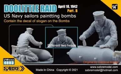 1/48 Sabre Model DOOLITTLE RAID Part.B US Navy sailors paintting bombs