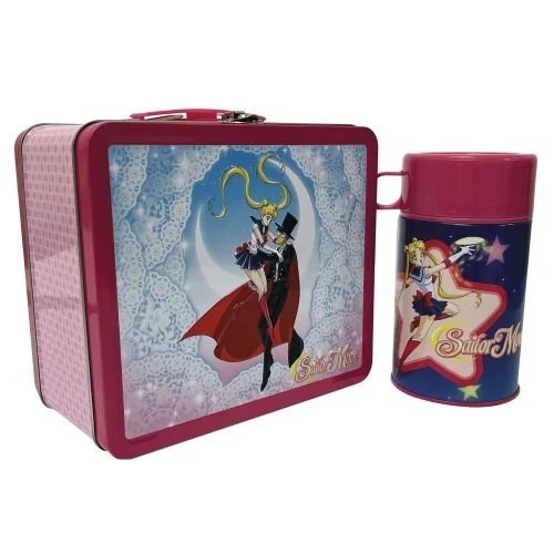 Sailor Moon and Tuxedo Mask Tin Titans Lunchbox with Thermos - Previews Exclusive