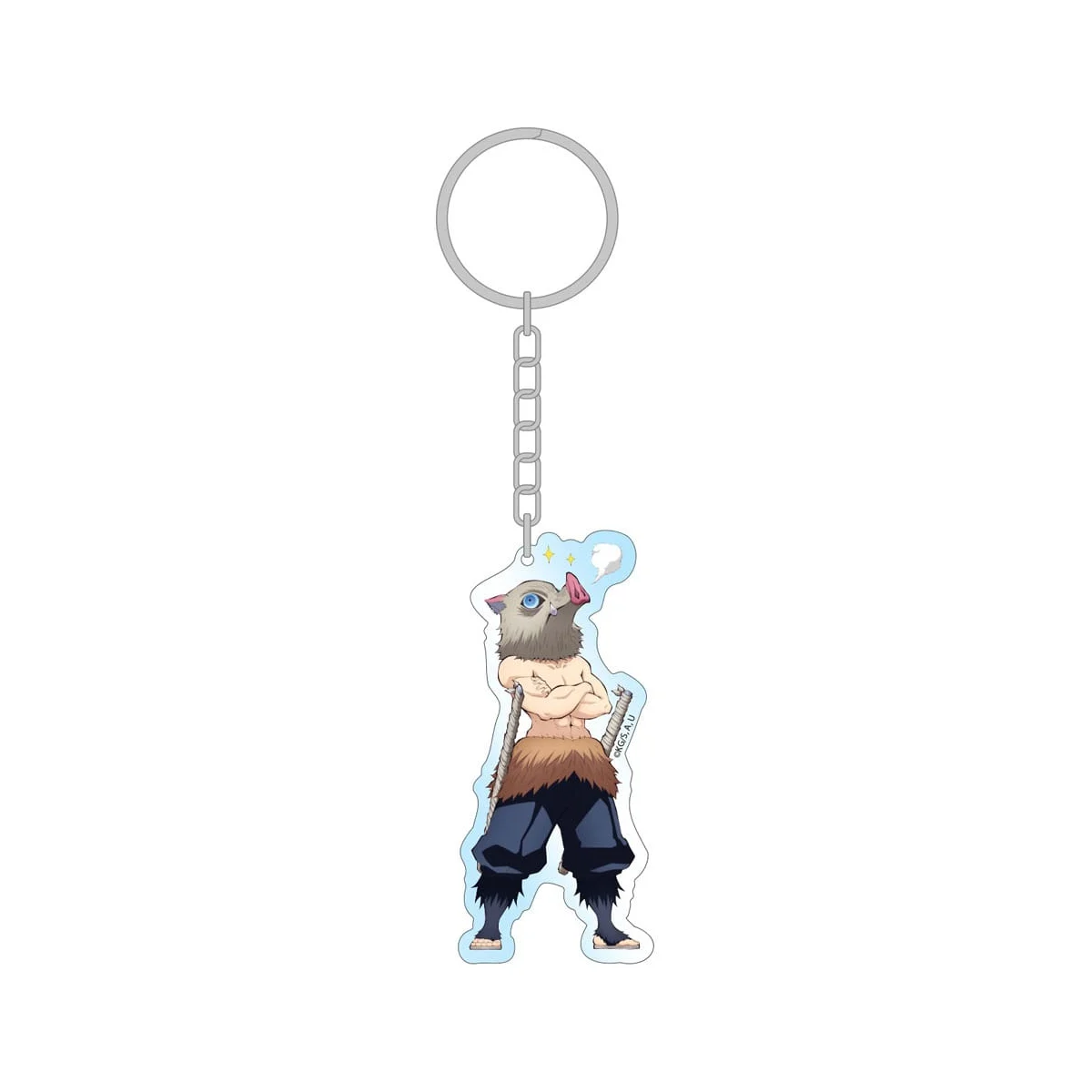Demon Slayer: Kimetsu no Yaiba keychain Inosuke Holographic 8 cm - Sakami Merchandise