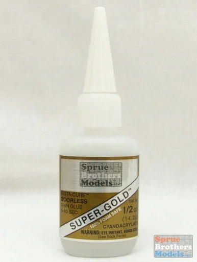 SBMBSI121 SB Models Super-Gold Odorless Thin Cyanoacrylate (CA) Glue 1/2oz #BSI121
