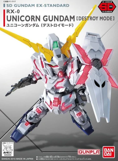 Bandai 5066193 #05 SDEX RX-0 Unicorn Gundam (Destroy Mode) Model Kit