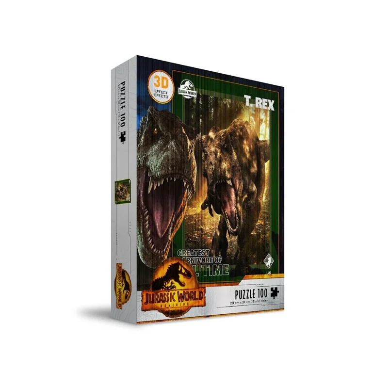 Jurassic World T-Rex Poster 3D Effect Puzzle 100pcs