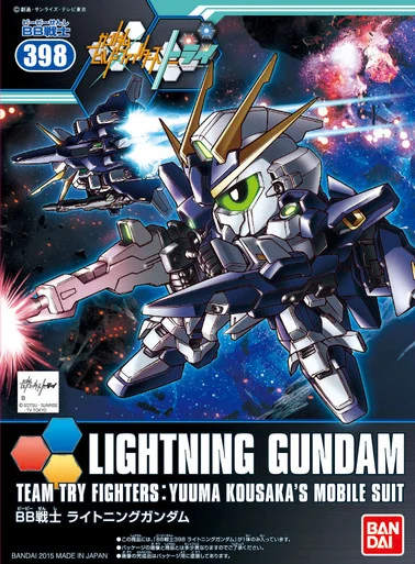 Bandai 5060689 #398 SDBB Lightning Gundam Build Fighter Nils Nielsen Custom Made Mobile Suit Model Kit