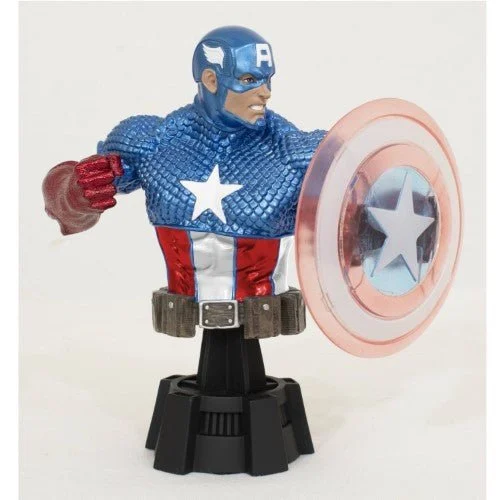 SDCC 2023 Marvel Captain America Holo Shield Resin Bust - Diamond Select
