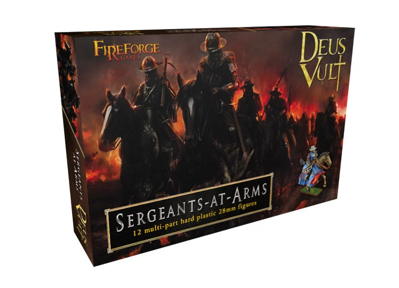 Medieval Mounted Sergeants At Arms, 28mm Model Figures - Fireforge Games