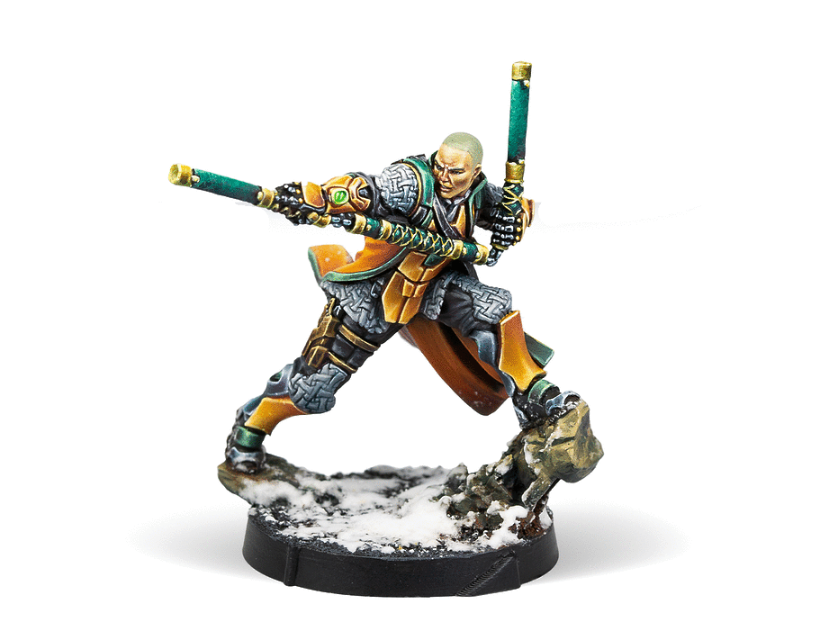 Infinity Yu Jing Shaolin Warrior Monk (DA CCW) Miniature Game Figure - Corvus Belli