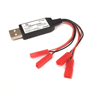 Racers Edge RCE1690 USB Multi-Charger for Charging Up To 4 1S Lipo Batteries at Once, JST Connector