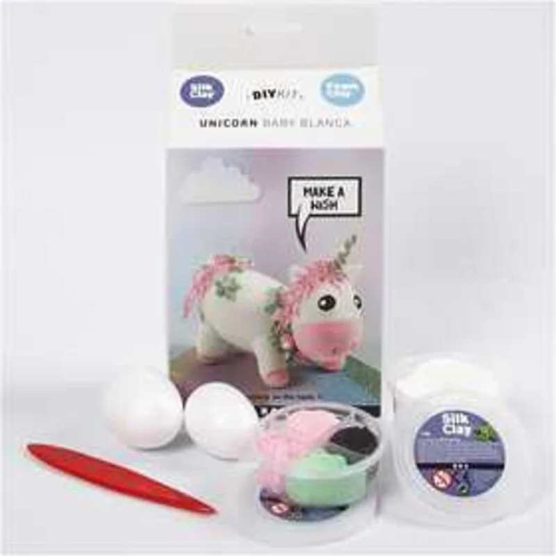 Funny Friends, rose, Unicorn, 1set - Silk Clay