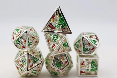 Foam Brain Games 4250 Silver Bells - Metal RPG Dice Set