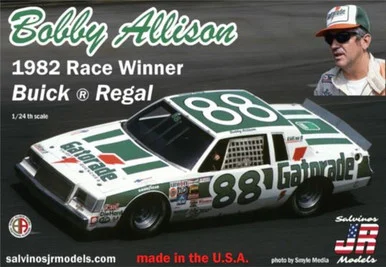 Salvinos JR Models SJMBAB1982D 1982 #88 Gatorade Buick Regal 1/24 Scale Model Kit