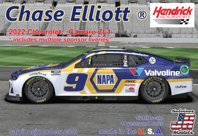 1/24 Scale Hendrick Motorsports Chase Elliott 2022 Camaro-Multiple Liveries
