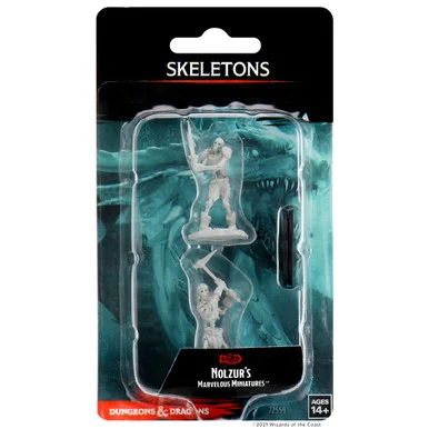 Wizkids 72559 Dungeons & Dragons Nolzur`s Marvelous Unpainted Miniatures: Skeletons