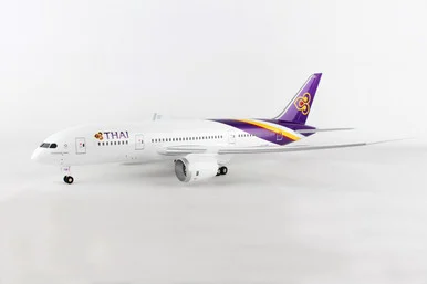 SKYMARKS THAI 787-8 1/100 W/WOOD STAND & GEAR (**)