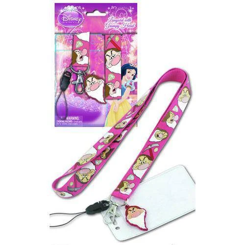 Snow White and the Seven Dwarfs Grumpy Lanyard - Monogram
