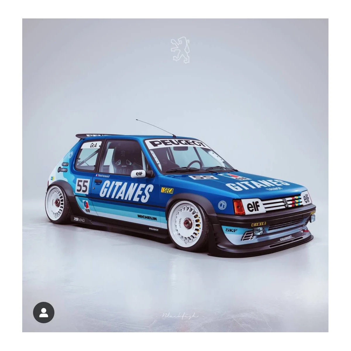 Solido 1801720 peugeot 205 gti blackfish g tribute 1990 1/18 Die cast
