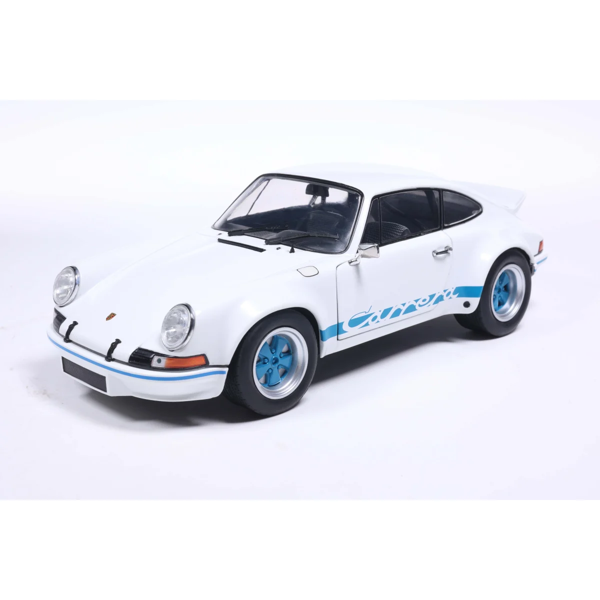 Porsche 911 rsr white / blue carrera stripes 1973 1/18 Die cast - SOLIDO