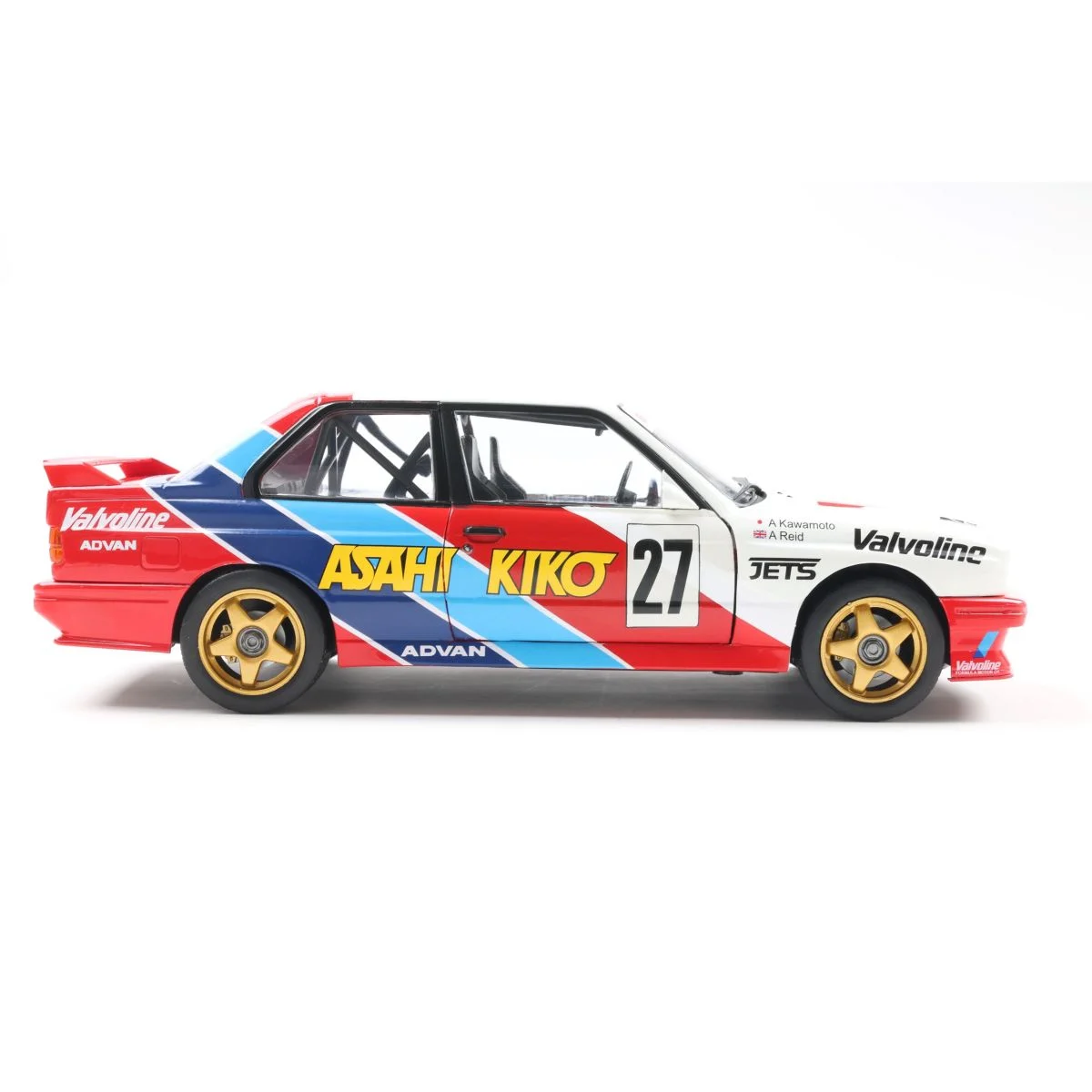 Bmw m3 white 27 kawamoto /reid jtcc 1986 1/18 Die cast - SOLIDO