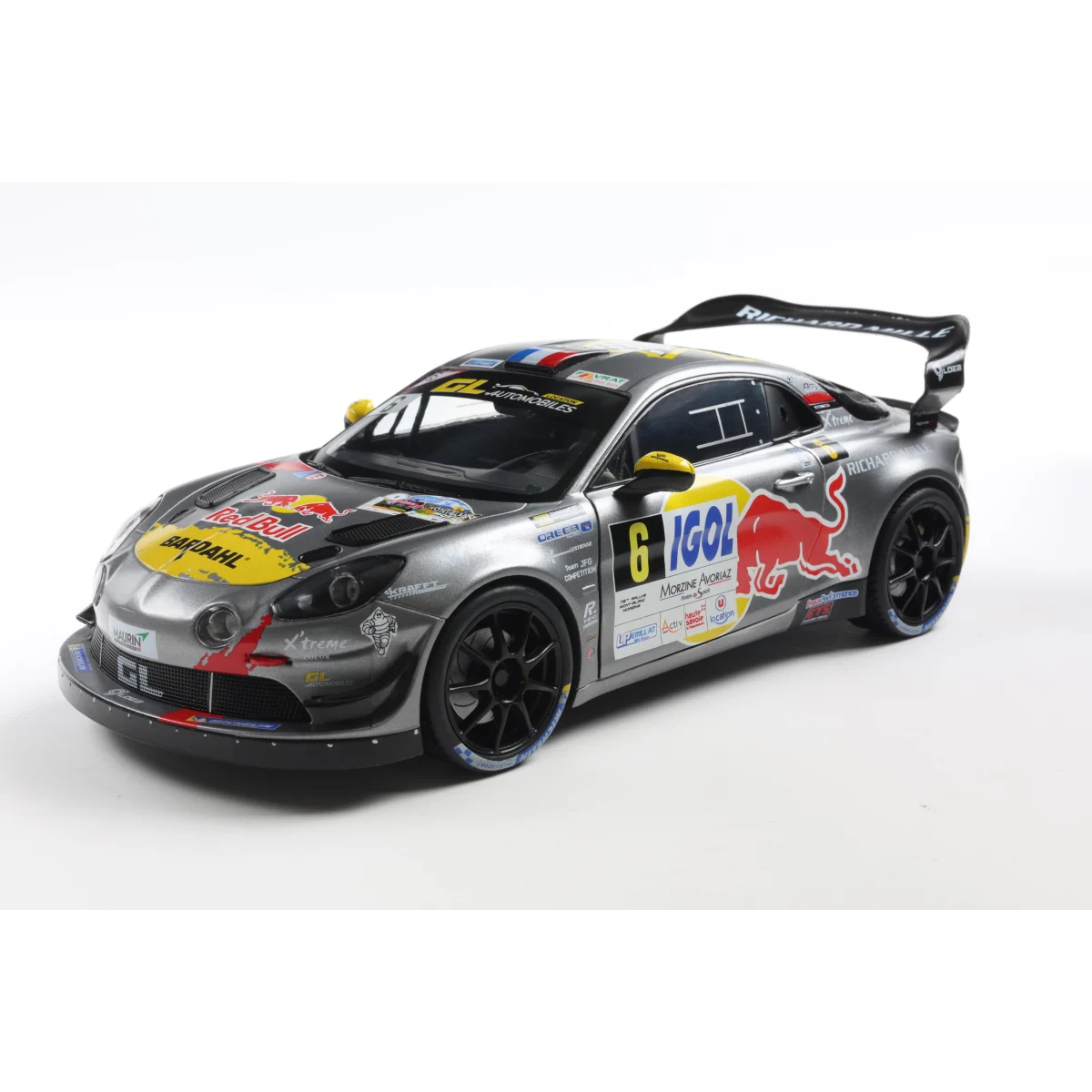 Alpine a110 rgt+ grey 6 s.loeb / l.godey rallye du mont blanc 2024 1/18 Die cast - SOLIDO