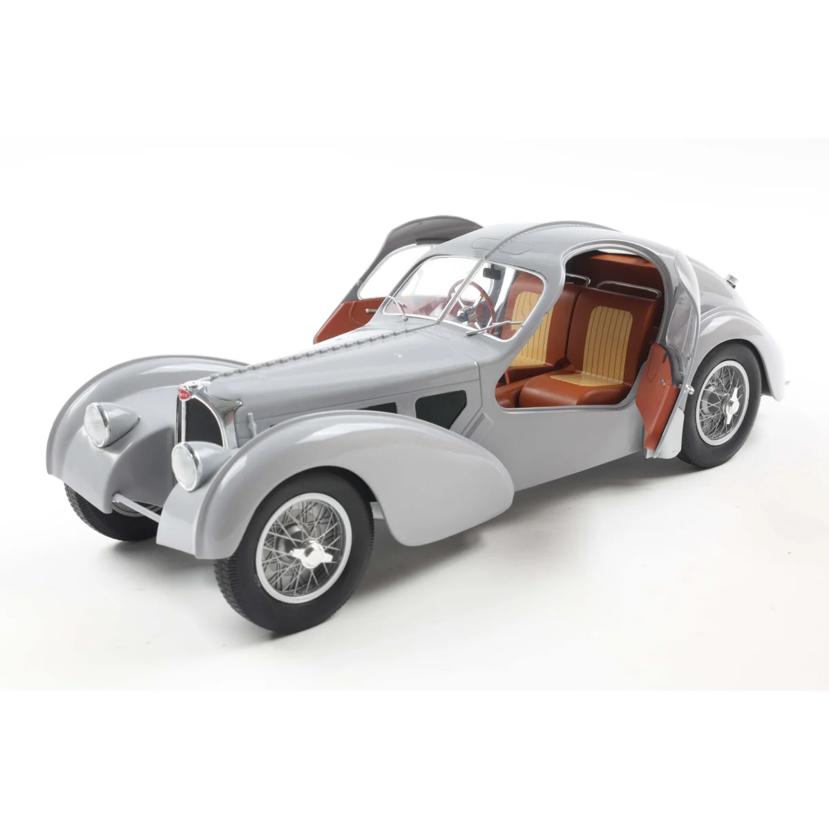 Bugatti atlantic type 57 sc mat silver 1937 1/18 Die cast - SOLIDO