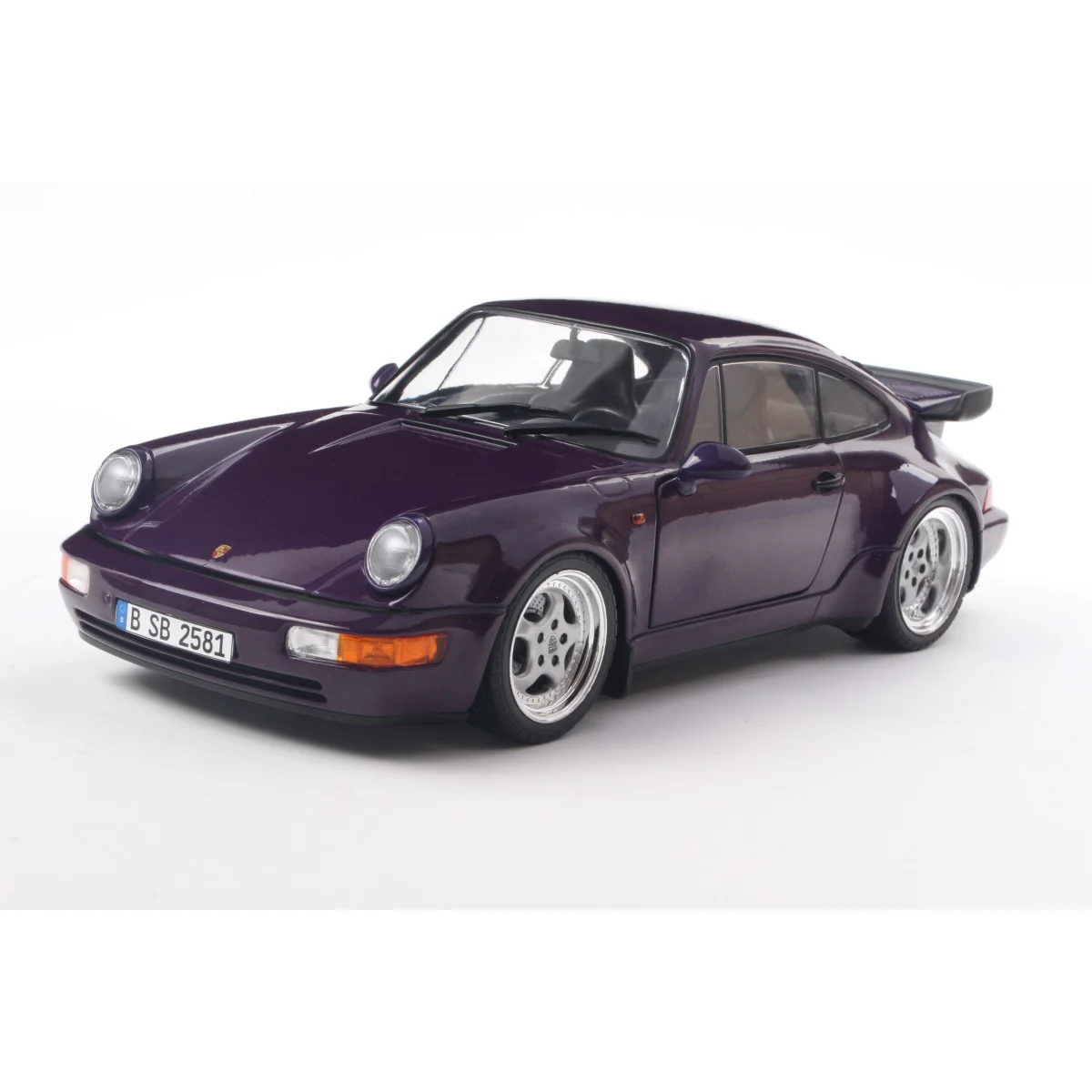 Porsche 911 (964) turbo violet blue metallic 1990 1/18 Die cast - SOLIDO