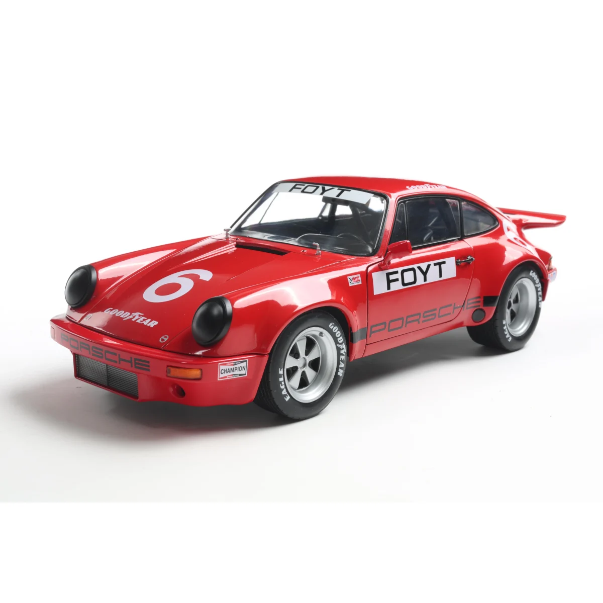 Porsche 911 iroc red 6 foyt iroc daytona 1974 1/18 Die cast - SOLIDO