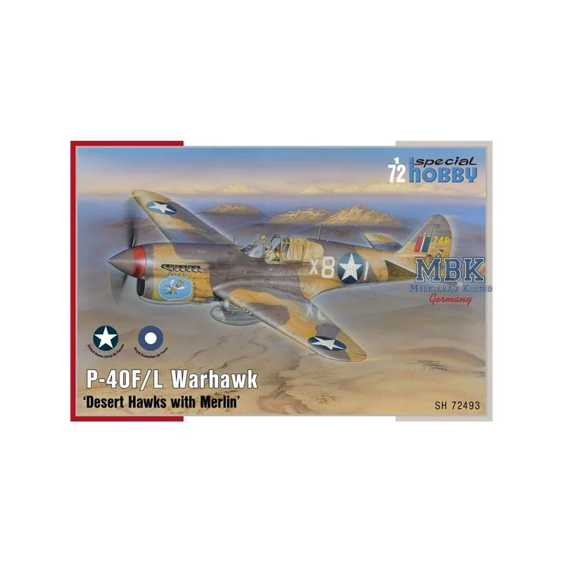 Curtiss P-40F/L Warhawk "Desert Hawks with Merlin" Model kit