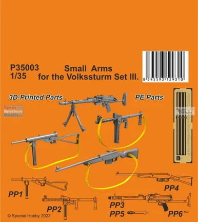SPHP35003P 1:35 Special Hobby Small Arms for the Volksturm Set 3