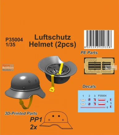 SPHP35004P 1:35 Special Hobby Luftschutz Helmets