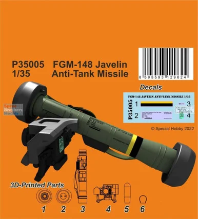 SPHP35005P 1:35 Special Hobby FGM-148 Javelin Anti-Tank Missile