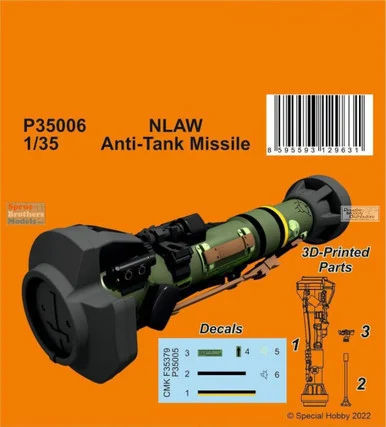 SPHP35006P 1:35 Special Hobby NLAW Anti-Tank Missile