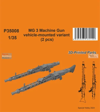 SPHP35008P 1:35 Special Hobby MG 3 Machine Gun (Vehicle Mounted)