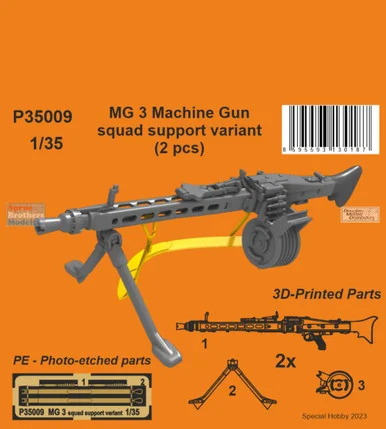 SPHP35009P 1:35 Special Hobby MG 3 Machine Gun (Squad Support)