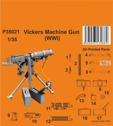 SPHP35021P 1:35 Special Hobby WWI Vickers Machine Gun