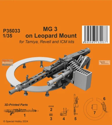 SPHP35033P 1:35 Special Hobby MG 3 on Leopard Mount