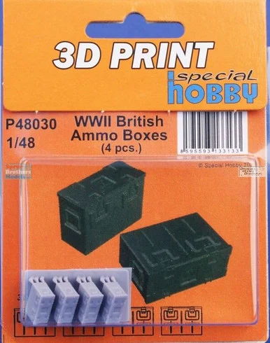 SPHP48030P 1:48 Special Hobby WW2 British Ammo Boxes