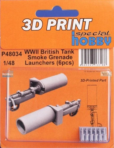 SPHP48034P 1:48 Special Hobby WW2 British Tank Smoke Grenade Launchers (6pcs)