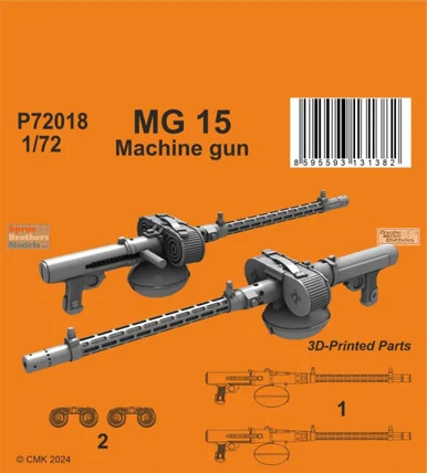 SPHP72018P 1:72 Special Hobby MG15 Machine Gun Set
