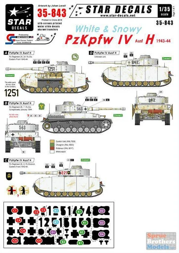 SRD35843 1:35 Star Decals - White & Snowy Panzer IV Ausf H 1943-44