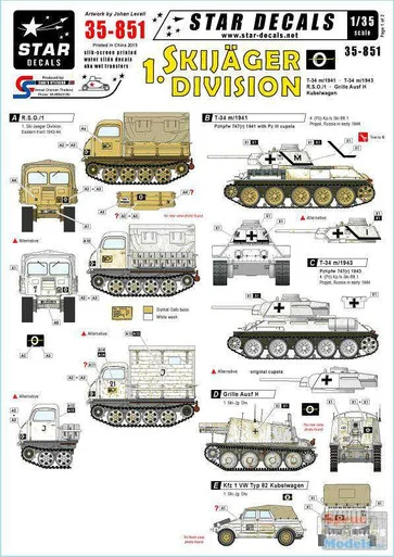 SRD35851 1:35 Star Decals - German 1.SkiJager Division
